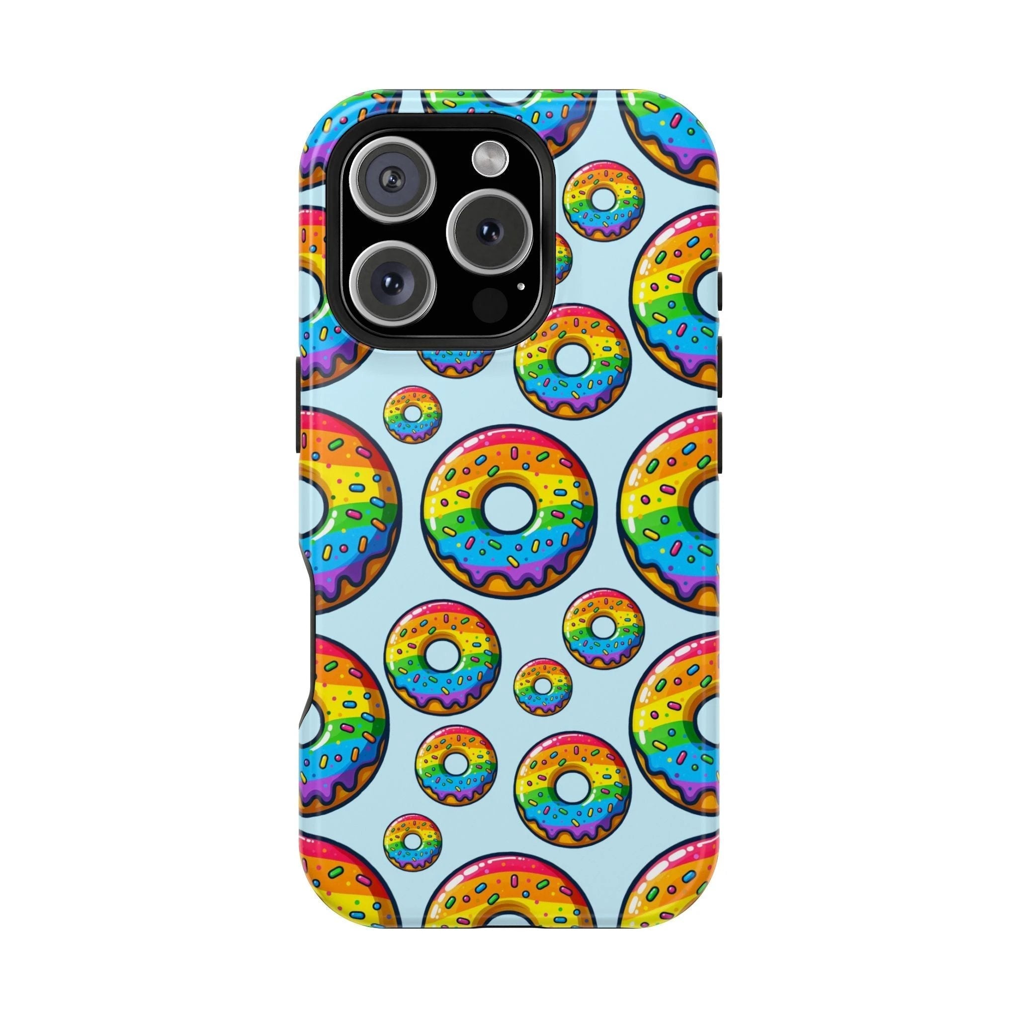 Bespattered Facade Rainbow Sprinkle Donut Impact-Resistant Case by Bespattered Facade
