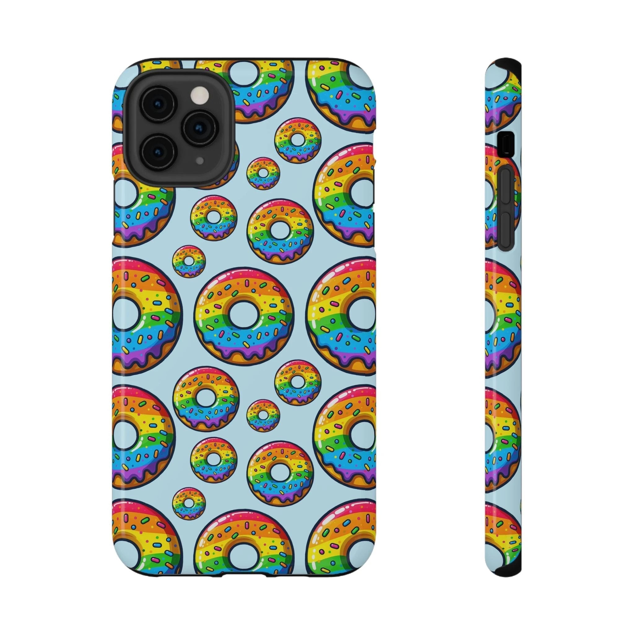 Bespattered Facade Rainbow Sprinkle Donut Impact-Resistant Case by Bespattered Facade