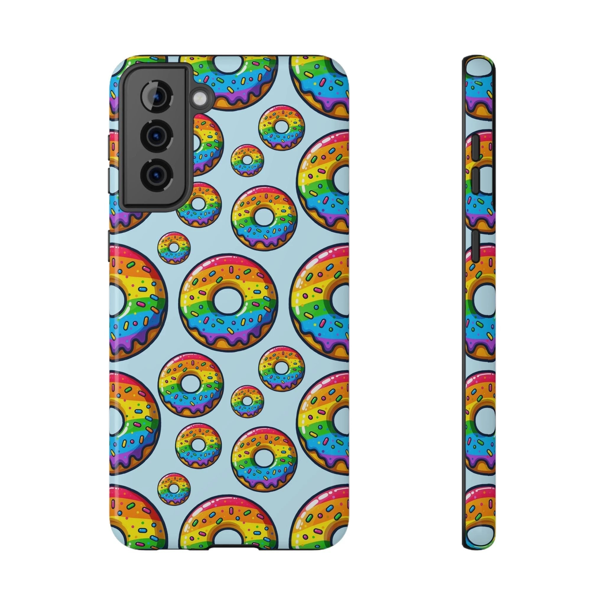 Bespattered Facade Rainbow Sprinkle Donut Impact-Resistant Case by Bespattered Facade