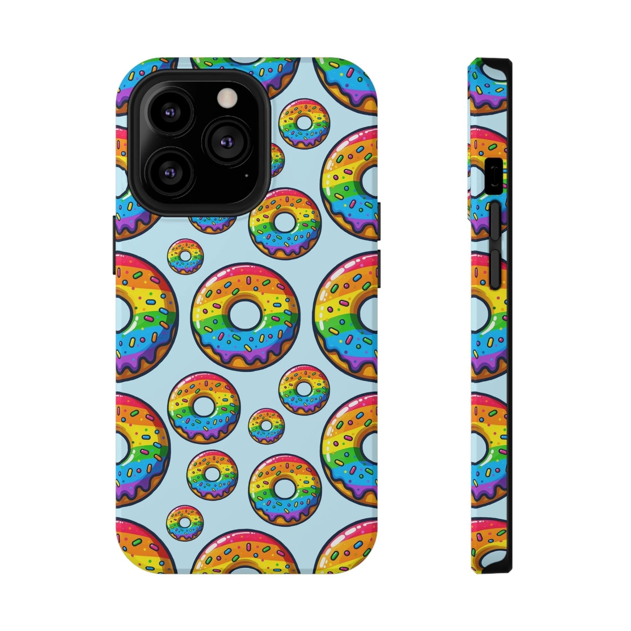Bespattered Facade Rainbow Sprinkle Donut Impact-Resistant Case by Bespattered Facade