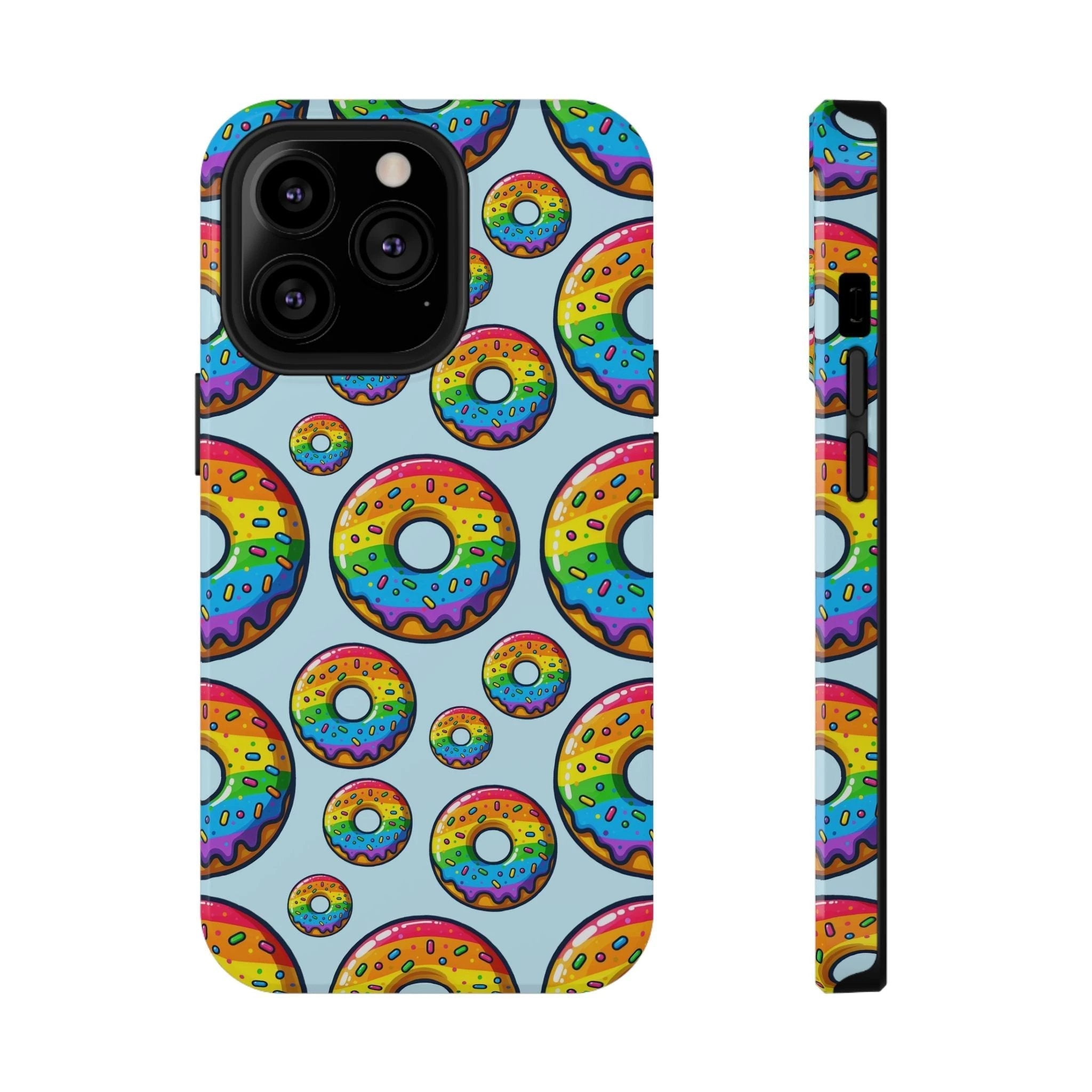 Bespattered Facade Rainbow Sprinkle Donut Impact-Resistant Case by Bespattered Facade