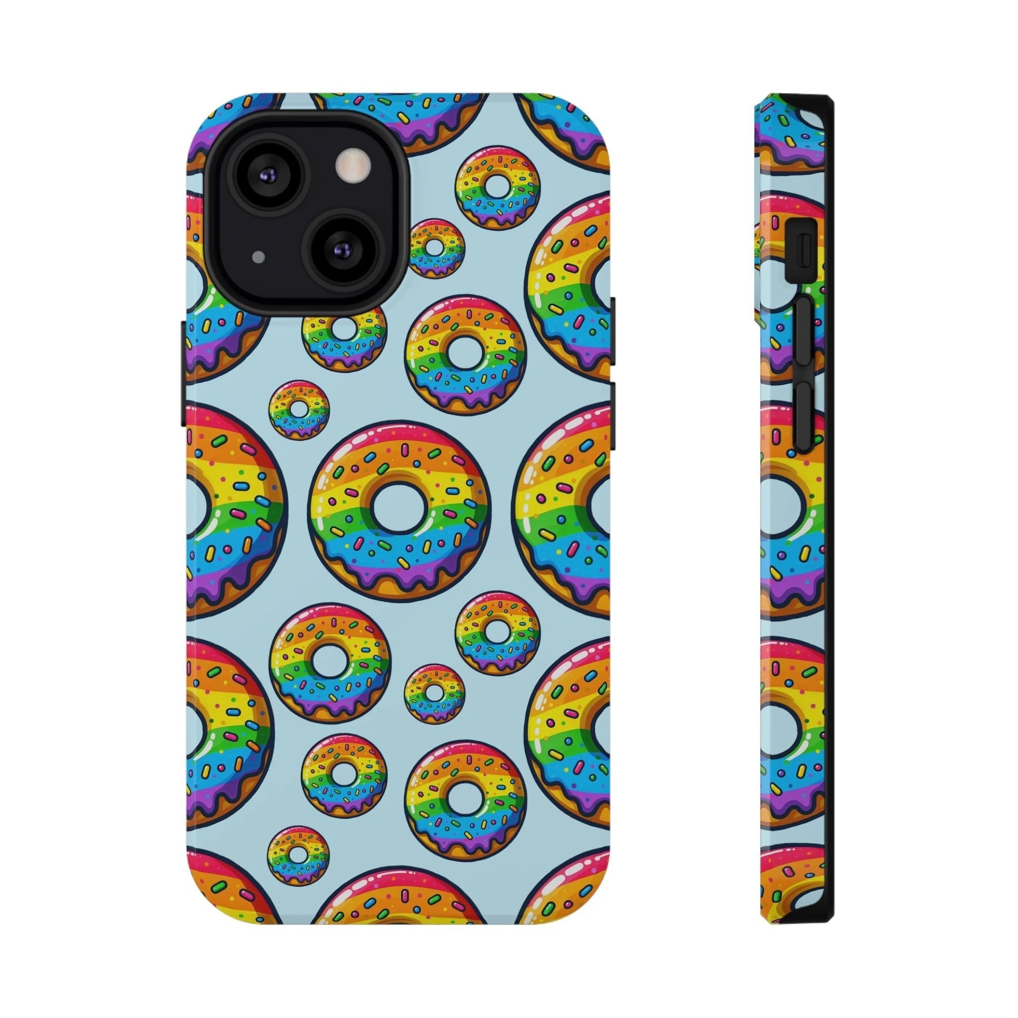 Bespattered Facade Rainbow Sprinkle Donut Impact-Resistant Case by Bespattered Facade