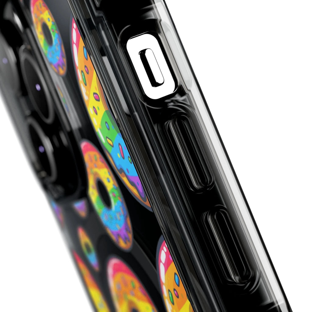 Bespattered Facade Rainbow Sprinkle Donut MagSafe Clear Impact Cases by Bespattered Facade