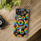 Bespattered Facade Rainbow Sprinkle Donut MagSafe Clear Impact Cases by Bespattered Facade