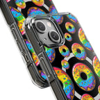 Bespattered Facade Rainbow Sprinkle Donut MagSafe Clear Impact Cases by Bespattered Facade