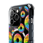 Bespattered Facade Rainbow Sprinkle Donut MagSafe Clear Impact Cases by Bespattered Facade
