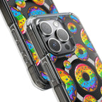 Bespattered Facade Rainbow Sprinkle Donut MagSafe Clear Impact Cases by Bespattered Facade