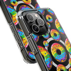 Bespattered Facade Rainbow Sprinkle Donut MagSafe Clear Impact Cases by Bespattered Facade