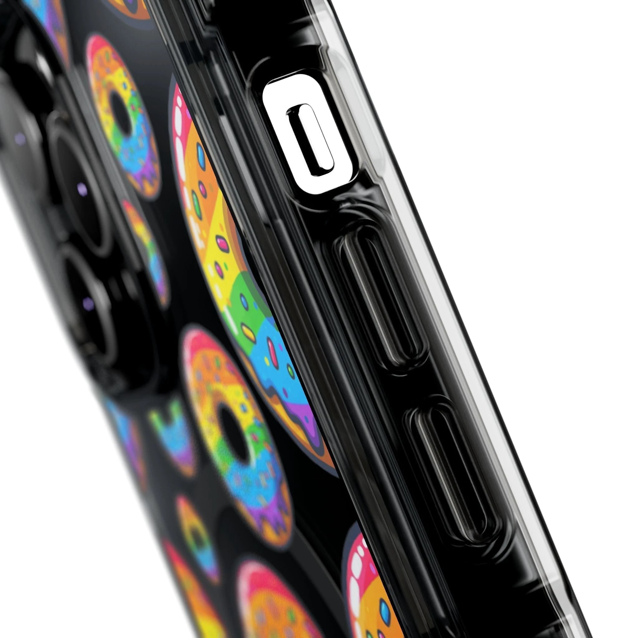 Bespattered Facade Rainbow Sprinkle Donut MagSafe Clear Impact Cases by Bespattered Facade