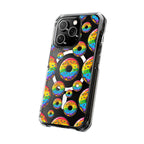 Bespattered Facade Rainbow Sprinkle Donut MagSafe Clear Impact Cases by Bespattered Facade