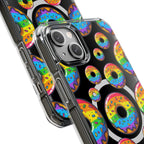 Bespattered Facade Rainbow Sprinkle Donut MagSafe Clear Impact Cases by Bespattered Facade