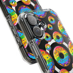 Bespattered Facade Rainbow Sprinkle Donut MagSafe Clear Impact Cases by Bespattered Facade