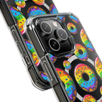 Bespattered Facade Rainbow Sprinkle Donut MagSafe Clear Impact Cases by Bespattered Facade