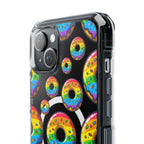 Bespattered Facade Rainbow Sprinkle Donut MagSafe Clear Impact Cases by Bespattered Facade