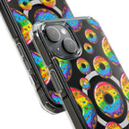 Bespattered Facade Rainbow Sprinkle Donut MagSafe Clear Impact Cases by Bespattered Facade