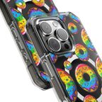 Bespattered Facade Rainbow Sprinkle Donut MagSafe Clear Impact Cases by Bespattered Facade