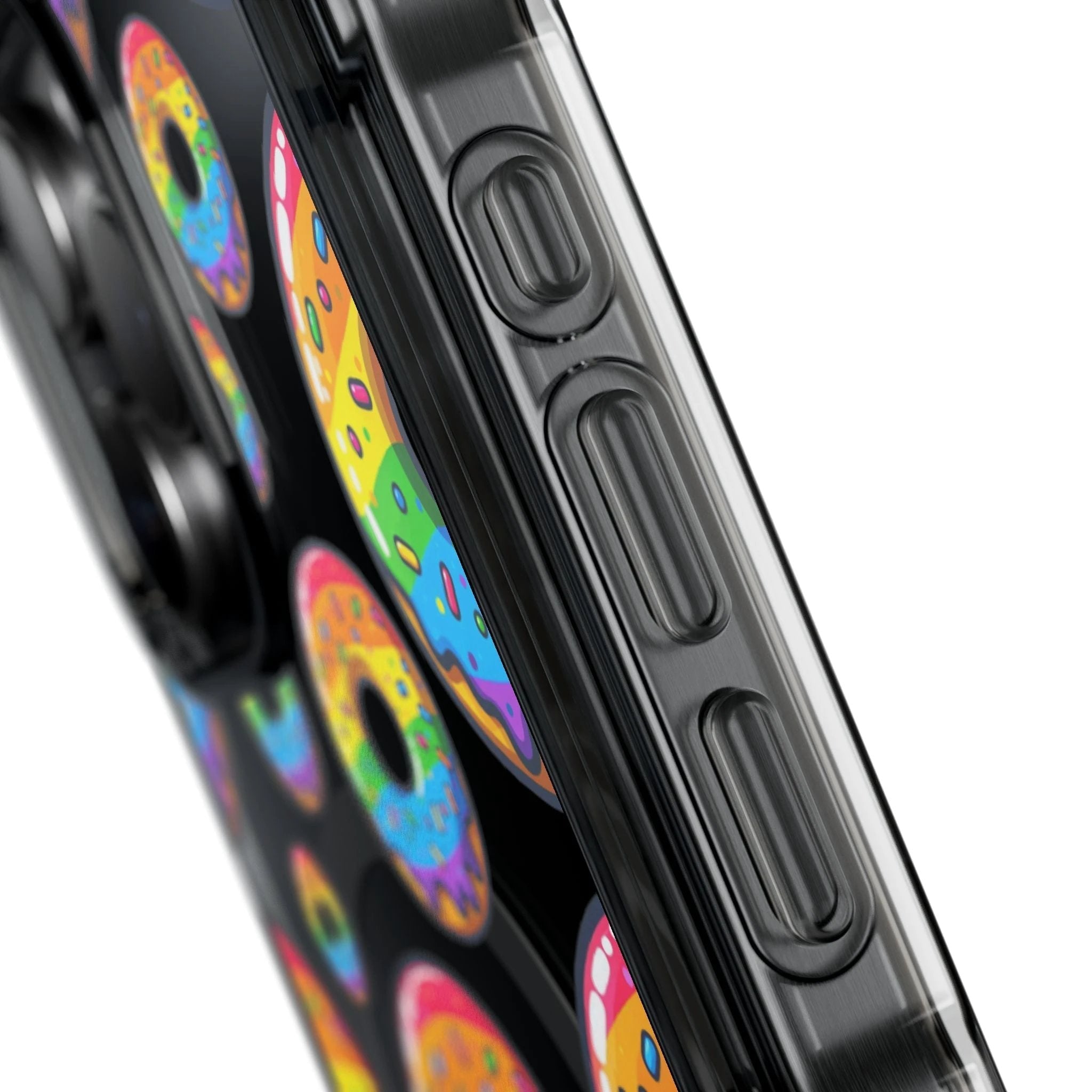 Bespattered Facade Rainbow Sprinkle Donut MagSafe Clear Impact Cases by Bespattered Facade