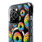 Bespattered Facade Rainbow Sprinkle Donut MagSafe Clear Impact Cases by Bespattered Facade