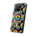 Bespattered Facade Rainbow Sprinkle Donut MagSafe Clear Impact Cases by Bespattered Facade