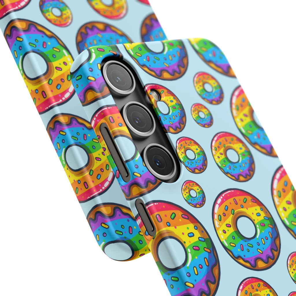 Bespattered Facade Rainbow Sprinkle Donut Snap Case by Bespattered Facade