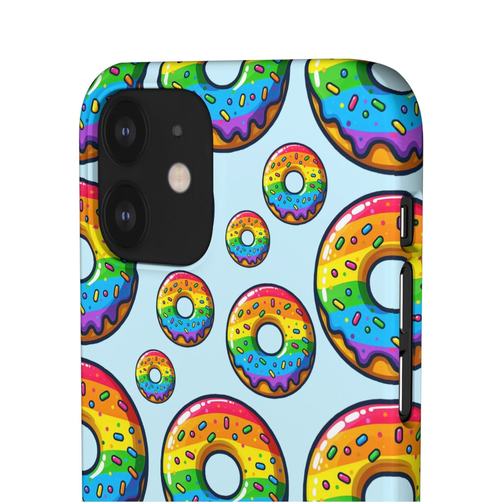 Bespattered Facade Rainbow Sprinkle Donut Snap Case by Bespattered Facade