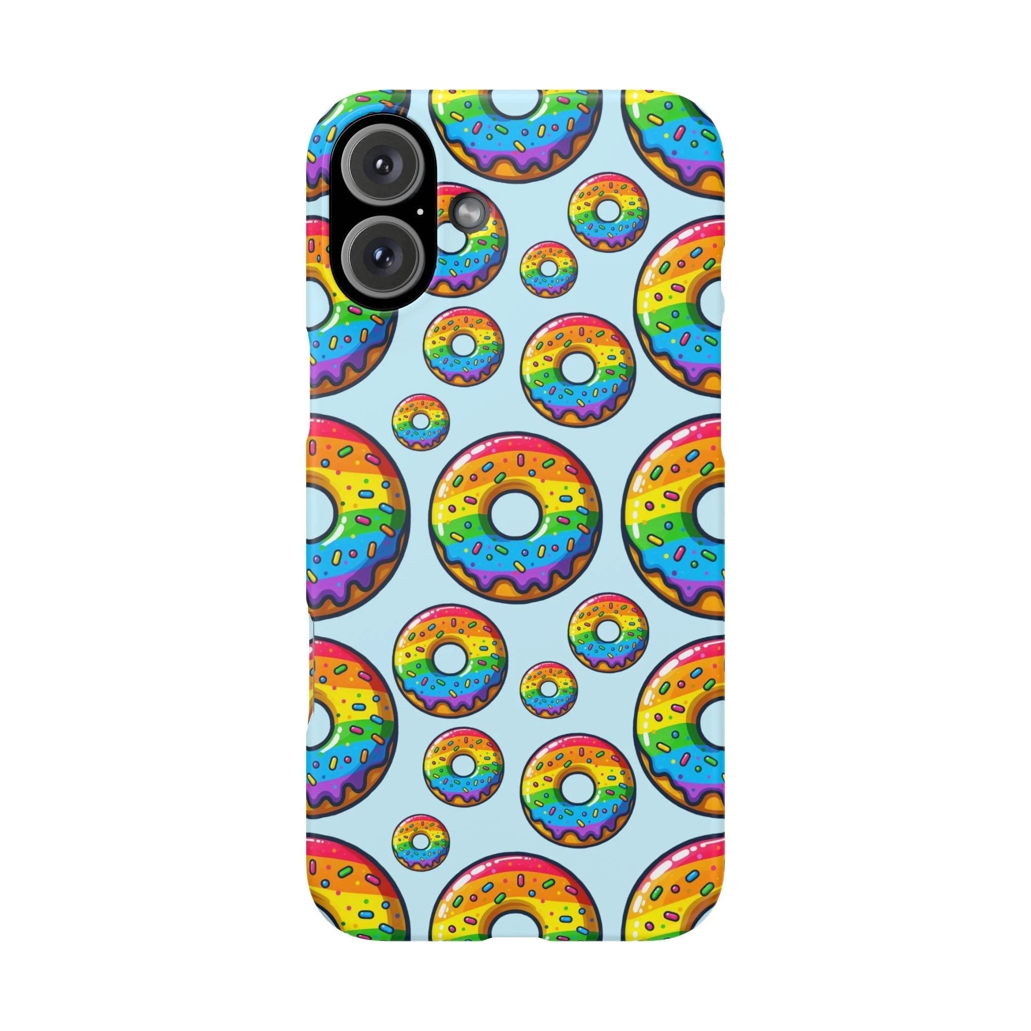 Bespattered Facade Rainbow Sprinkle Donut Snap Case by Bespattered Facade