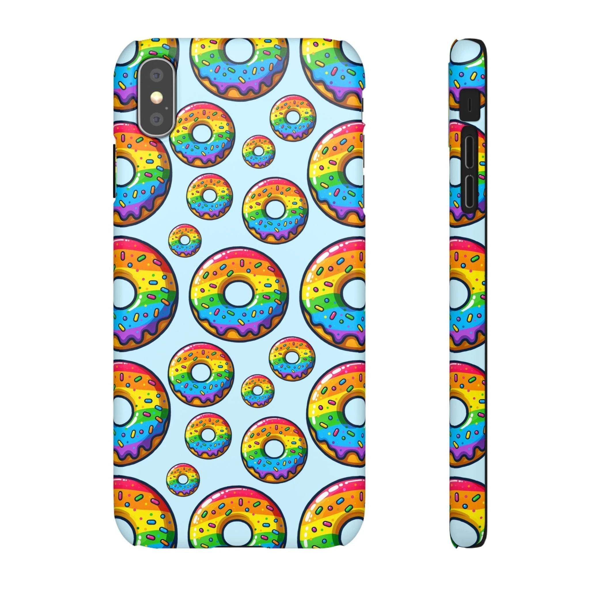 Bespattered Facade Rainbow Sprinkle Donut Snap Case by Bespattered Facade