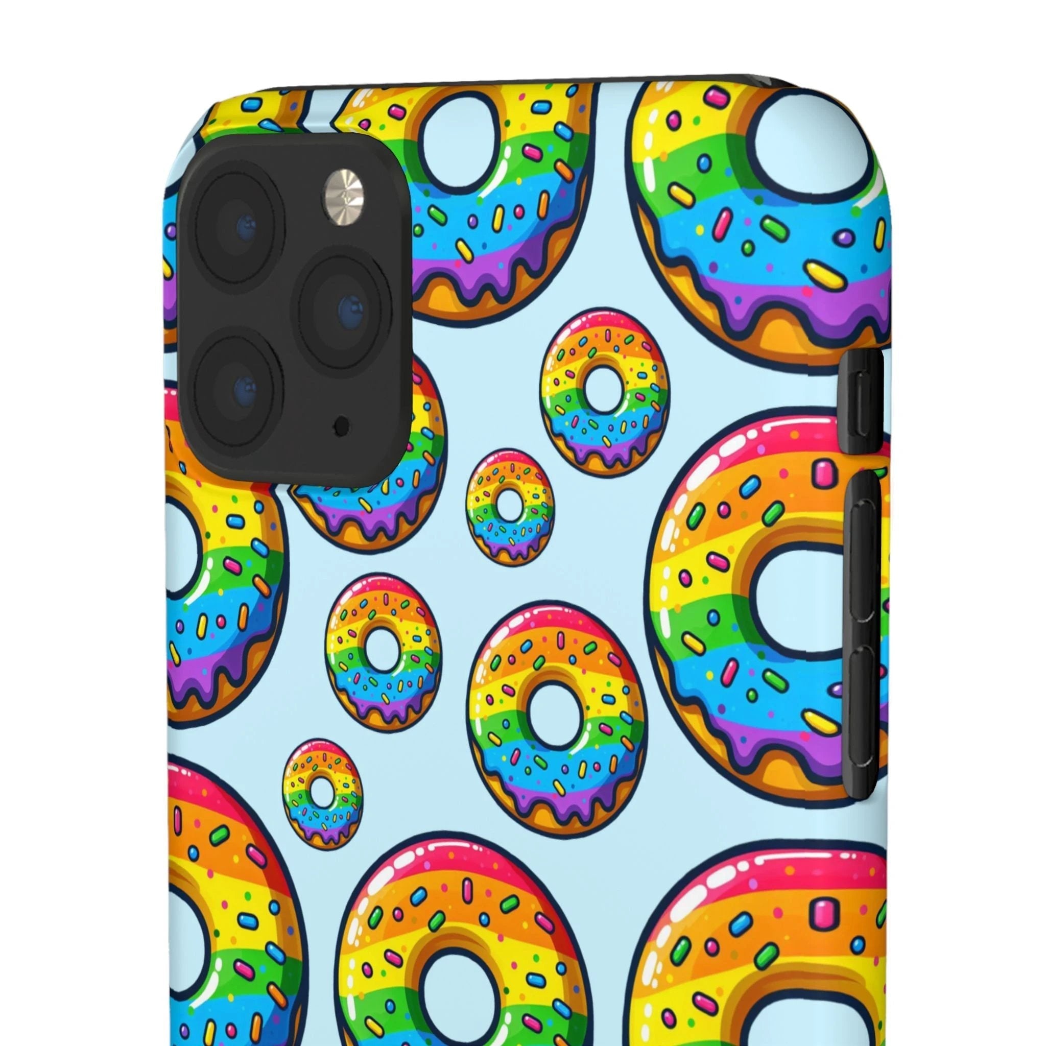 Bespattered Facade Rainbow Sprinkle Donut Snap Case by Bespattered Facade