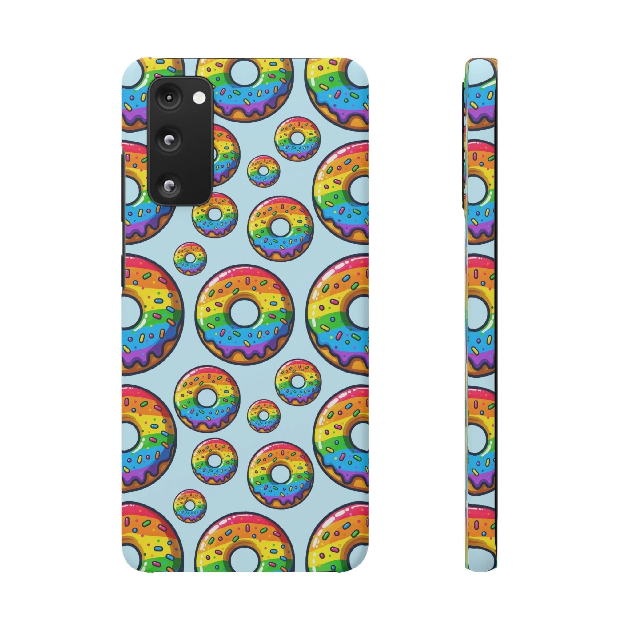 Bespattered Facade Rainbow Sprinkle Donut Snap Case by Bespattered Facade