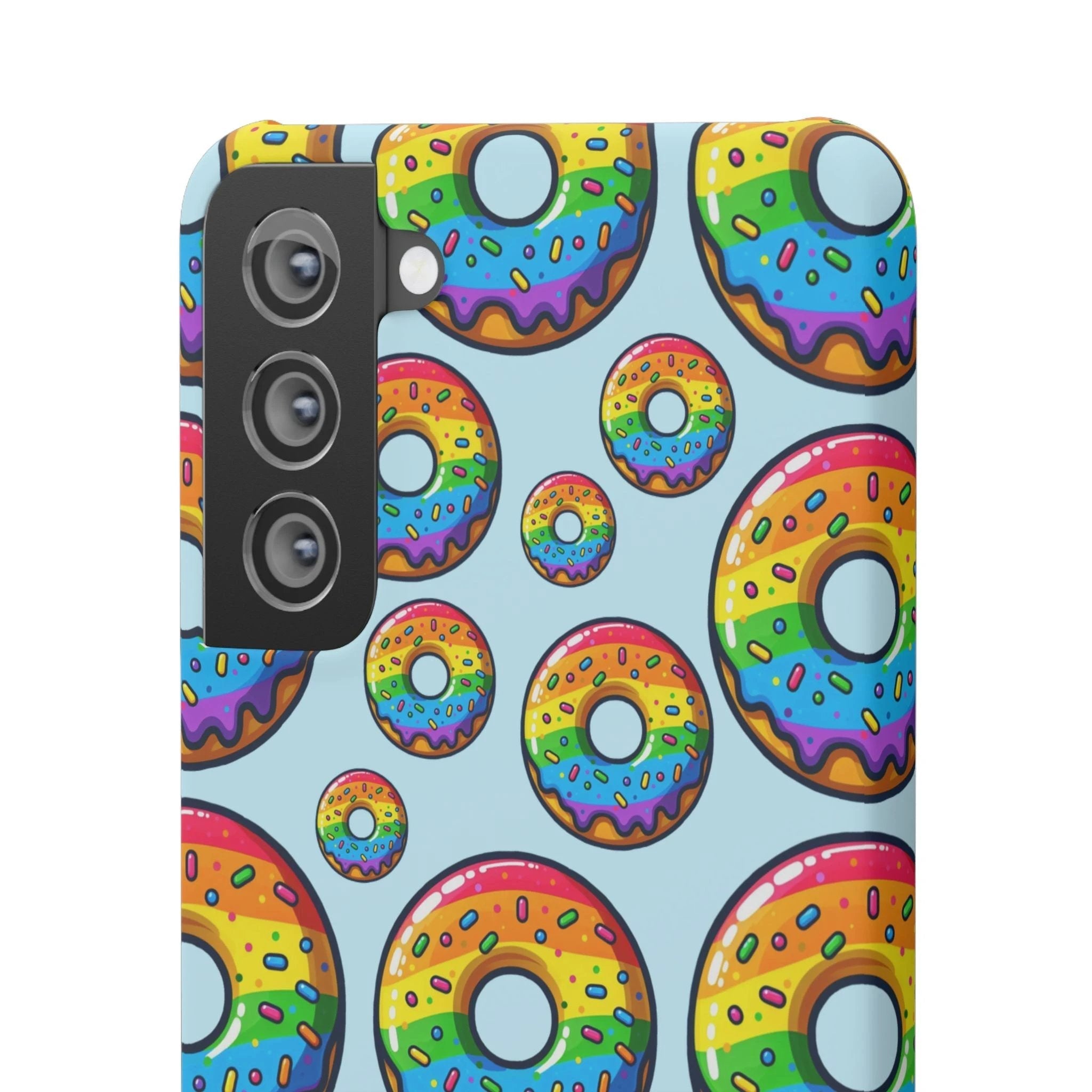 Bespattered Facade Rainbow Sprinkle Donut Snap Case by Bespattered Facade