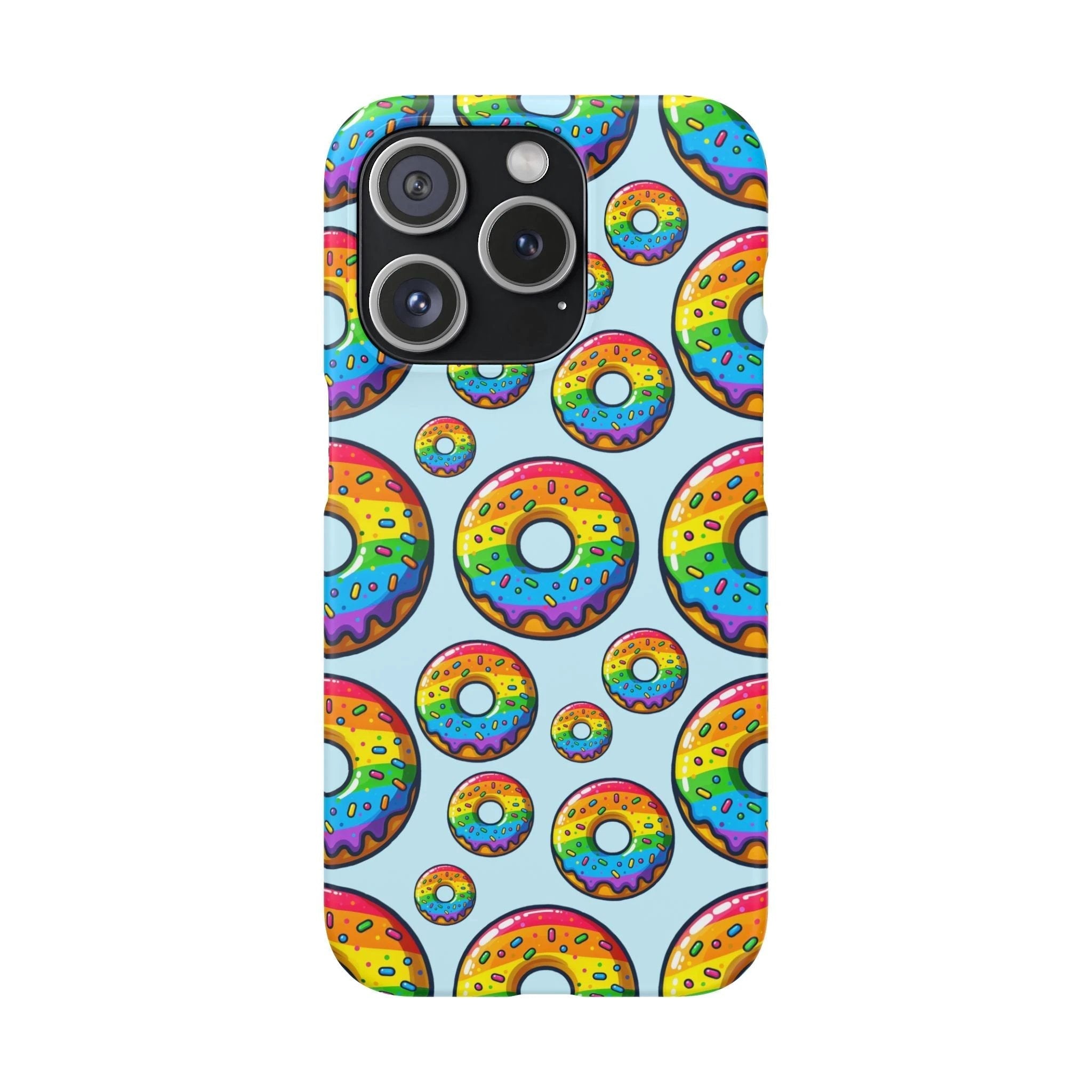 Bespattered Facade Rainbow Sprinkle Donut Snap Case by Bespattered Facade