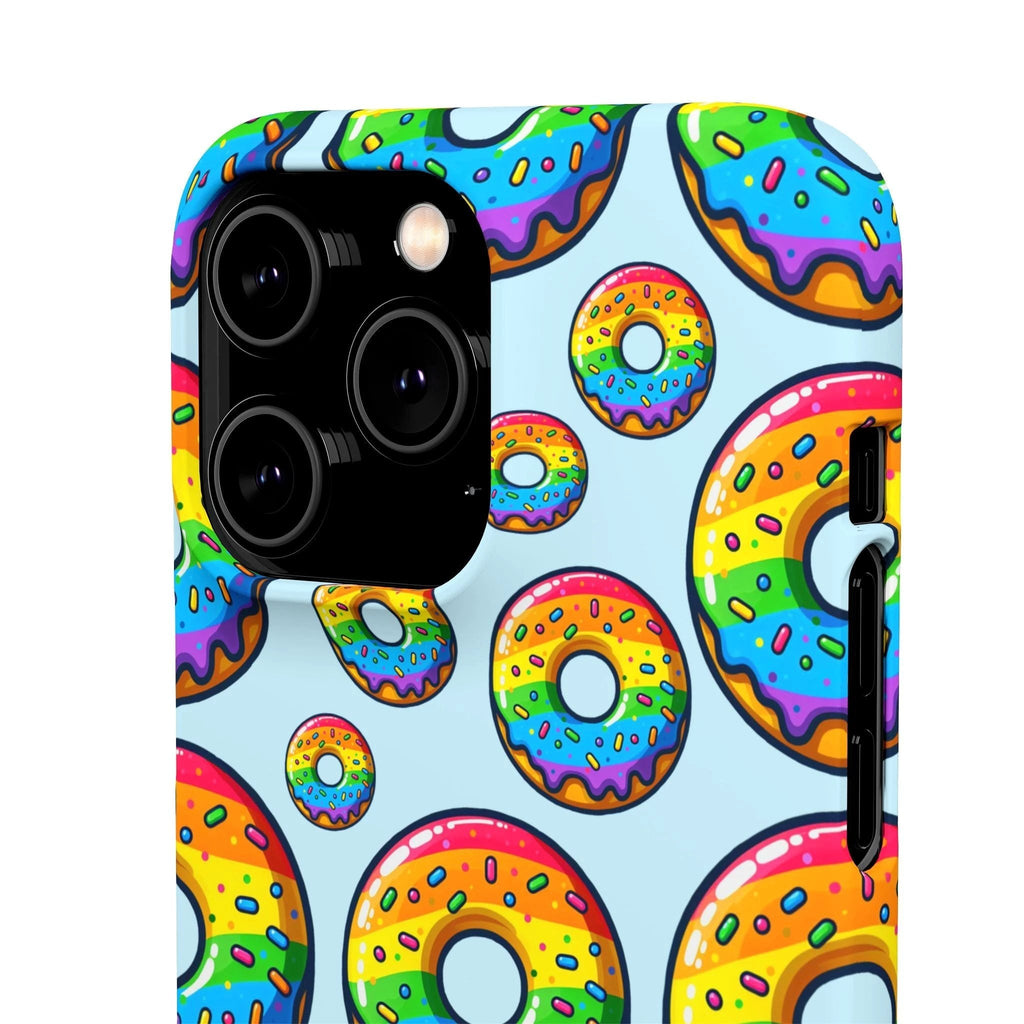 Bespattered Facade Rainbow Sprinkle Donut Snap Case by Bespattered Facade