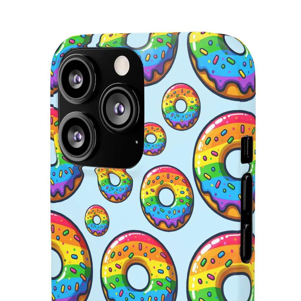 Bespattered Facade Rainbow Sprinkle Donut Snap Case by Bespattered Facade