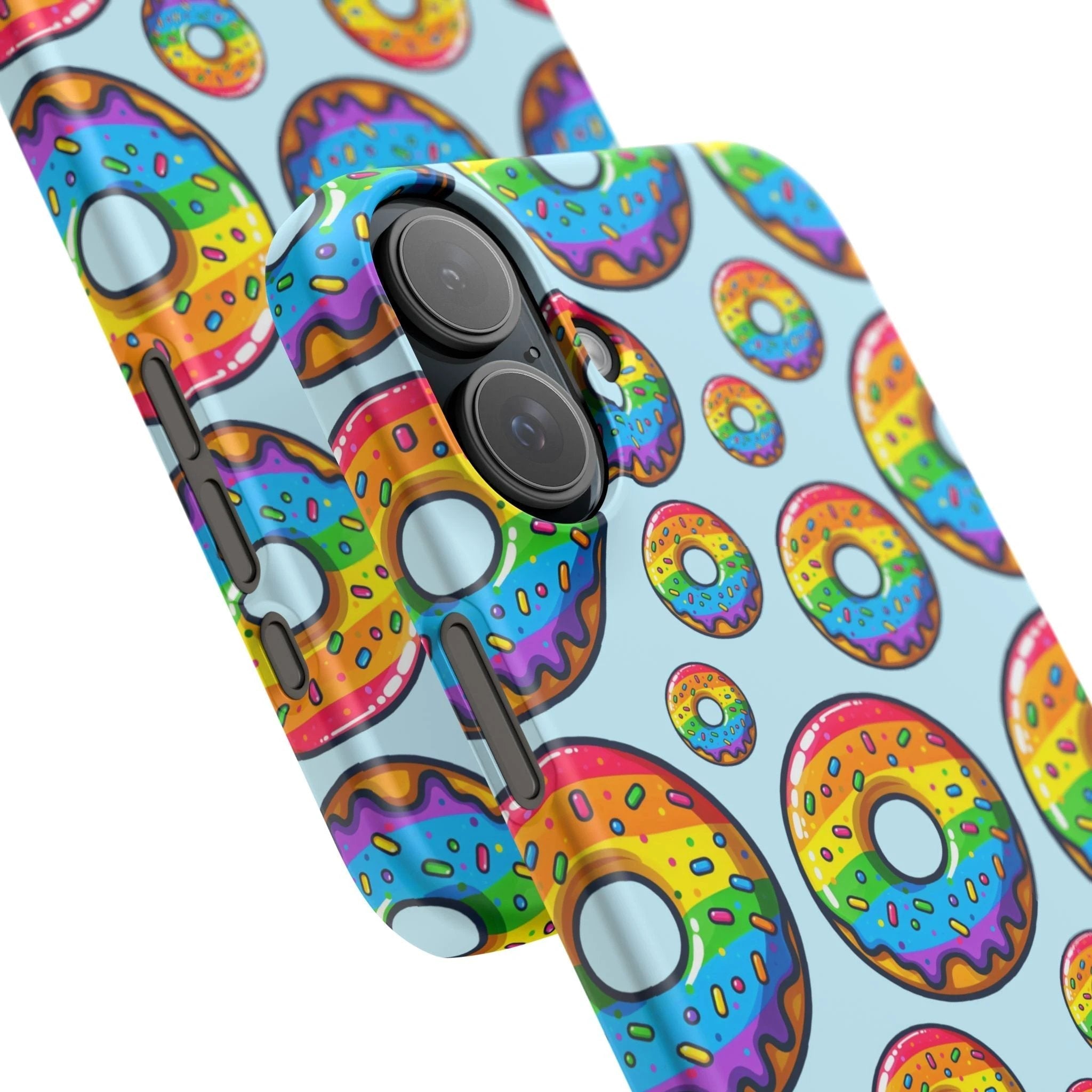 Bespattered Facade Rainbow Sprinkle Donut Snap Case by Bespattered Facade