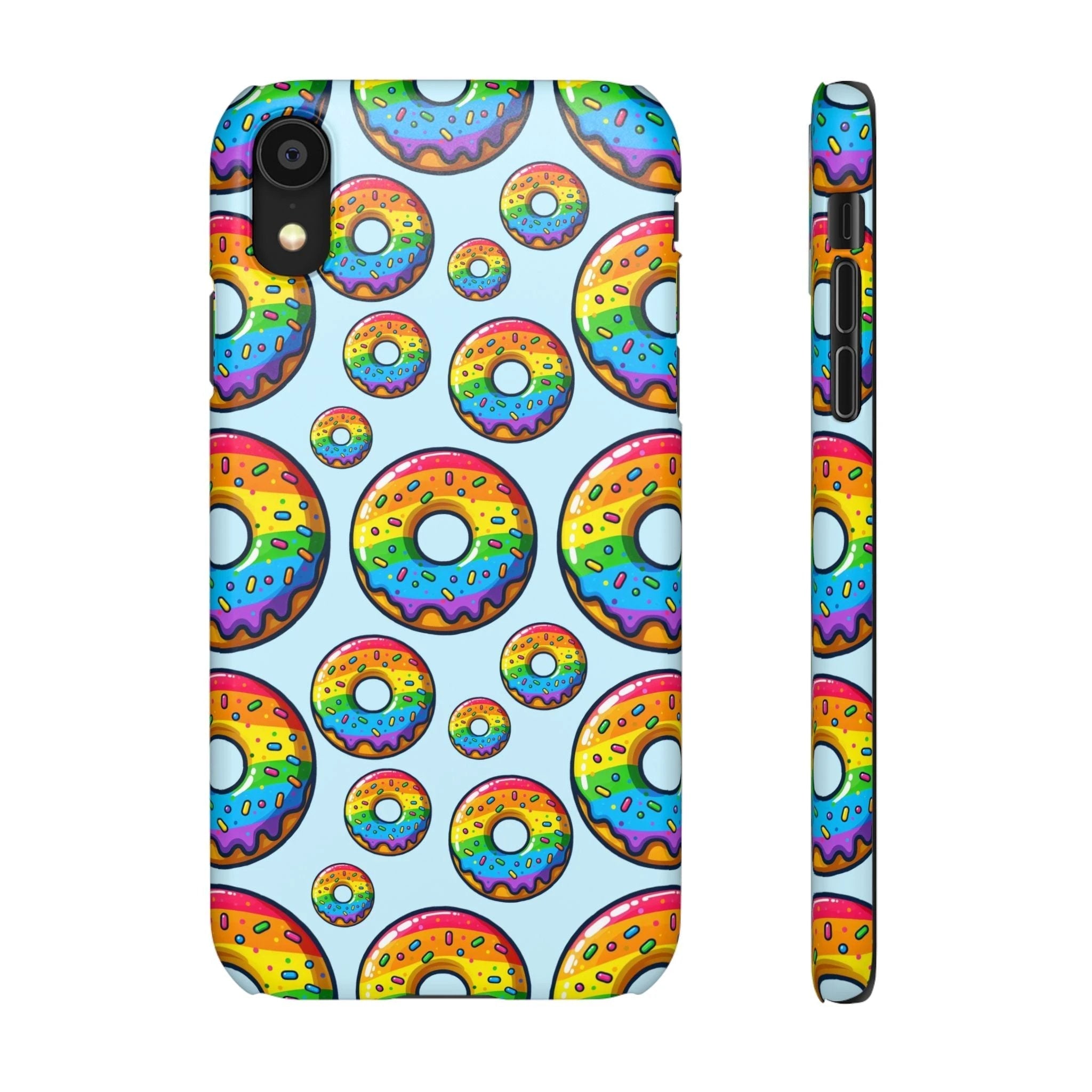 Bespattered Facade Rainbow Sprinkle Donut Snap Case by Bespattered Facade
