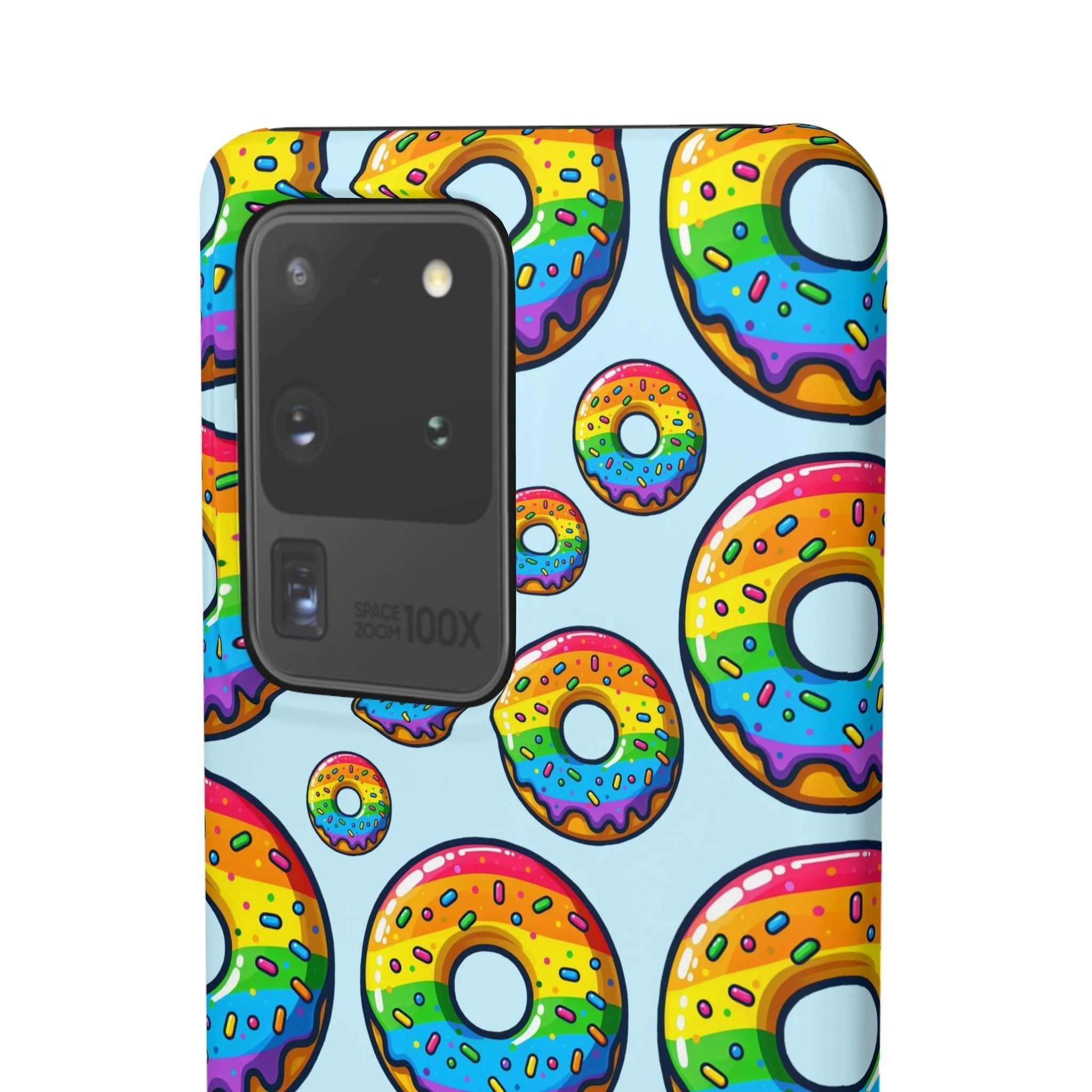 Bespattered Facade Rainbow Sprinkle Donut Snap Case by Bespattered Facade
