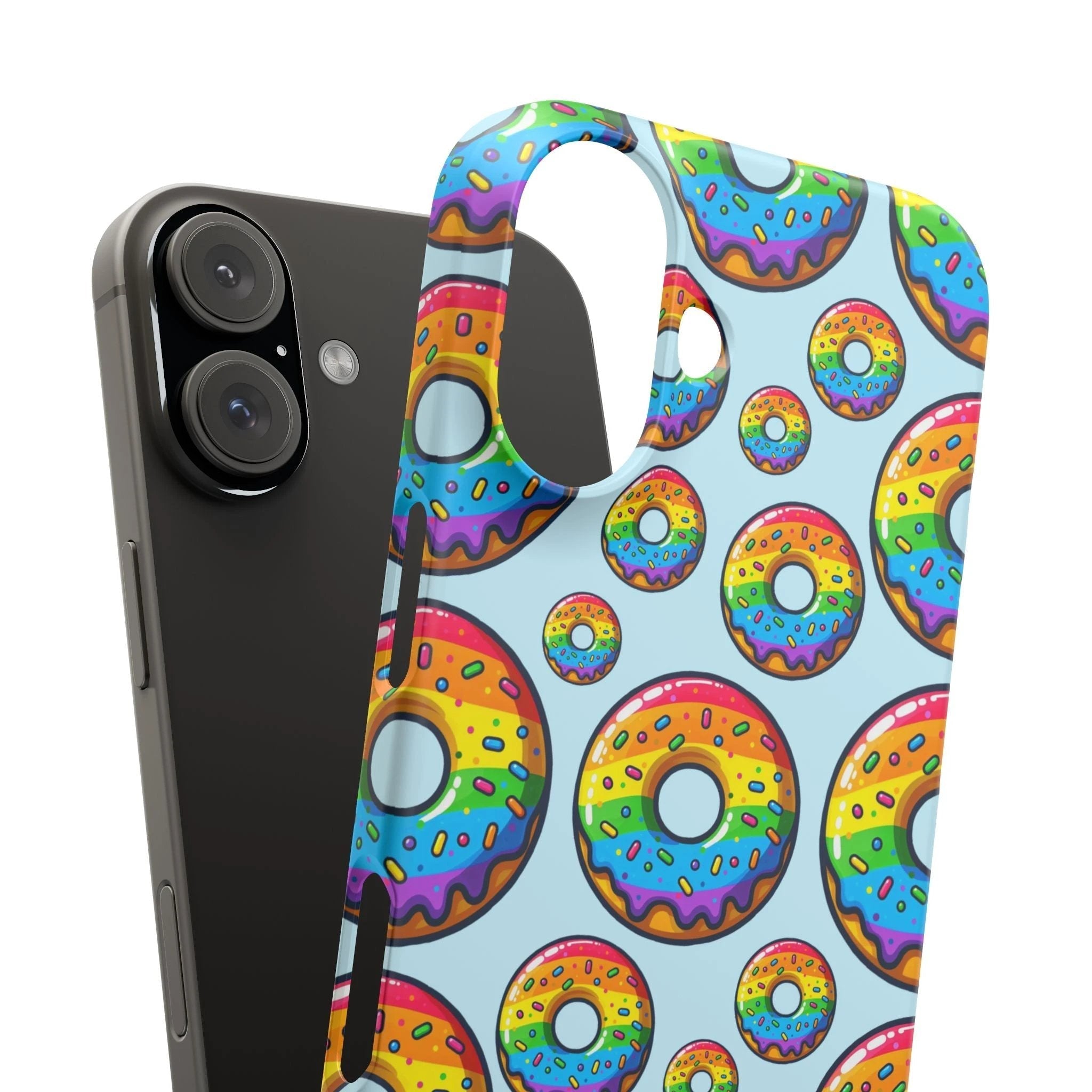 Bespattered Facade Rainbow Sprinkle Donut Snap Case by Bespattered Facade