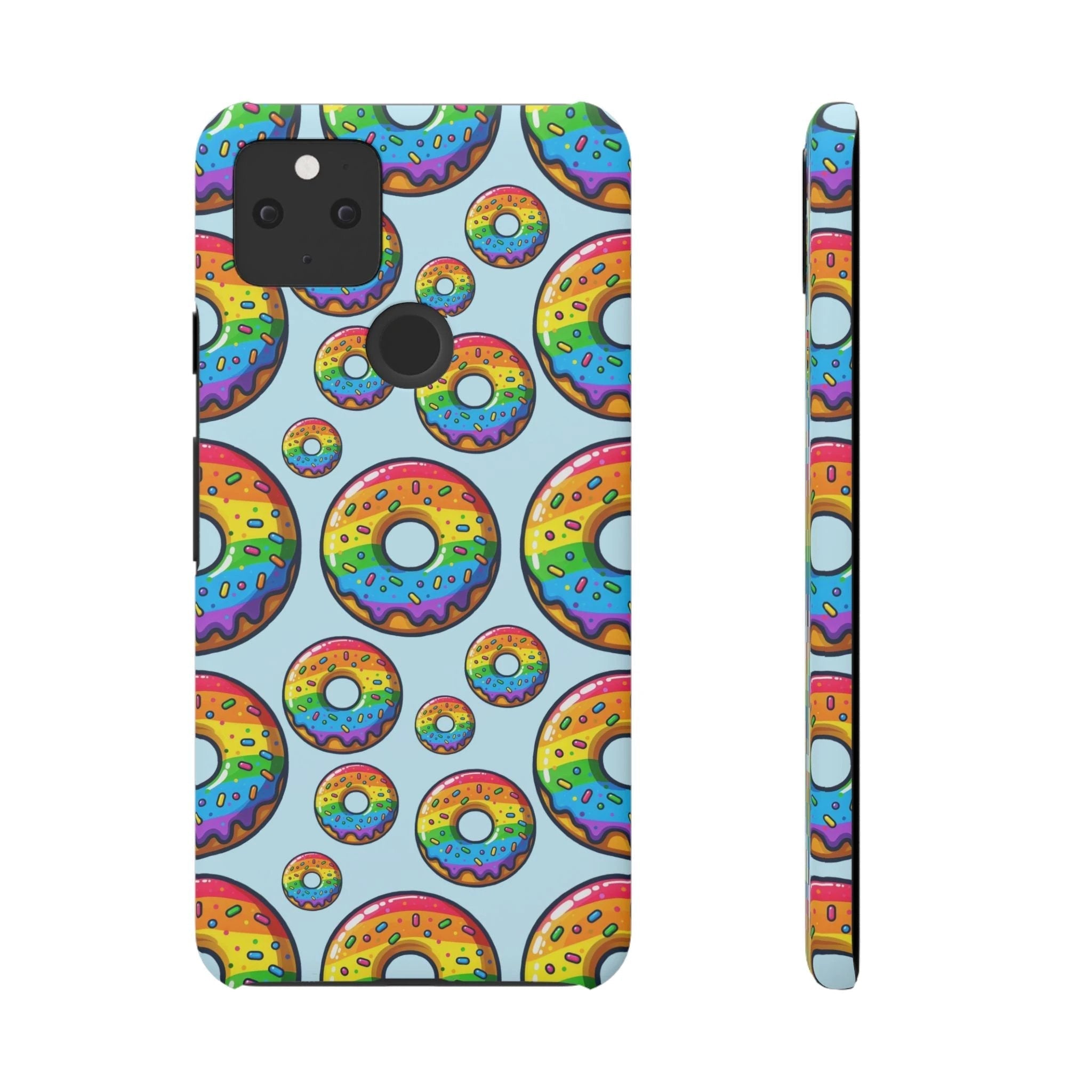 Bespattered Facade Rainbow Sprinkle Donut Snap Case by Bespattered Facade