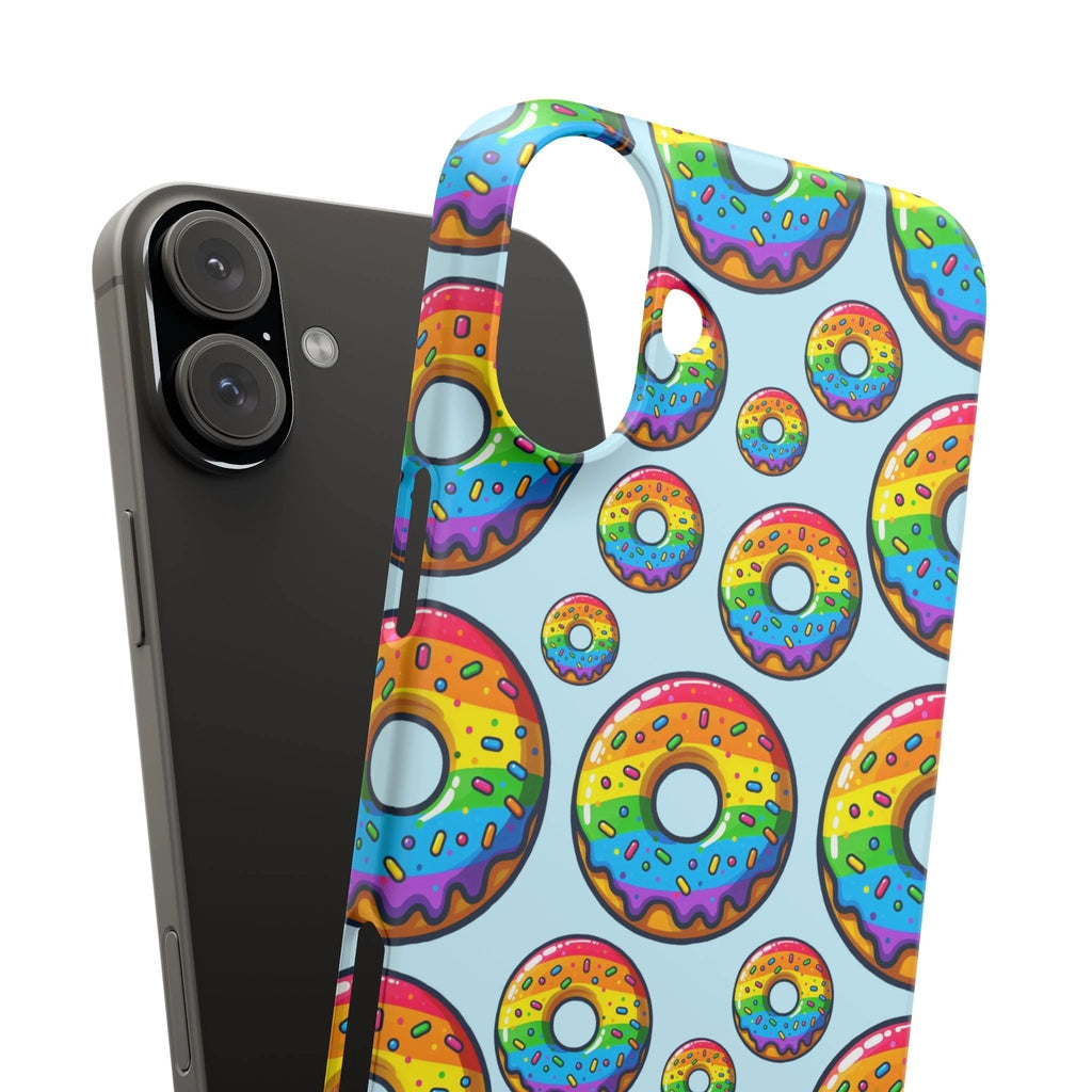 Bespattered Facade Rainbow Sprinkle Donut Snap Case by Bespattered Facade