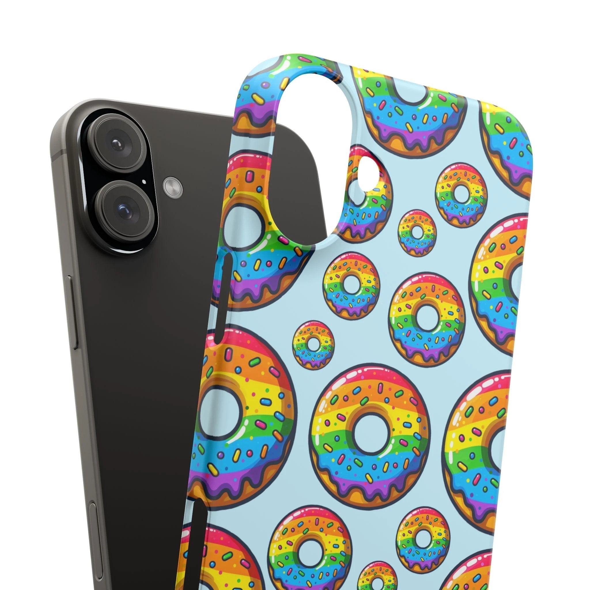 Bespattered Facade Rainbow Sprinkle Donut Snap Case by Bespattered Facade