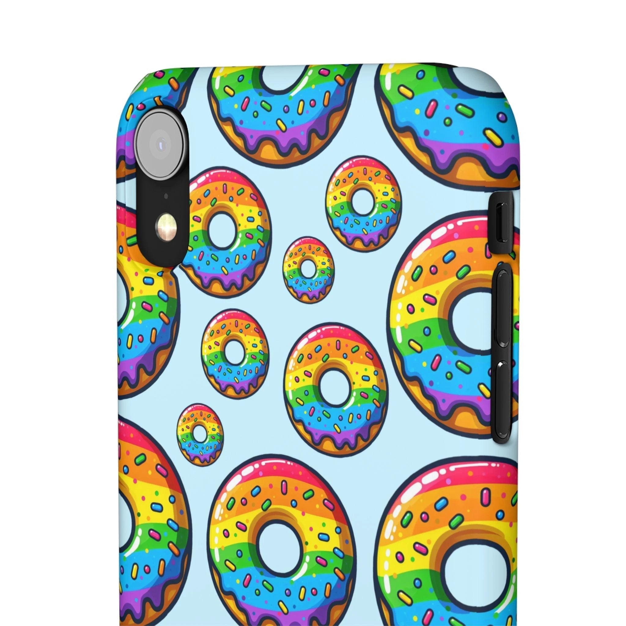 Bespattered Facade Rainbow Sprinkle Donut Snap Case by Bespattered Facade