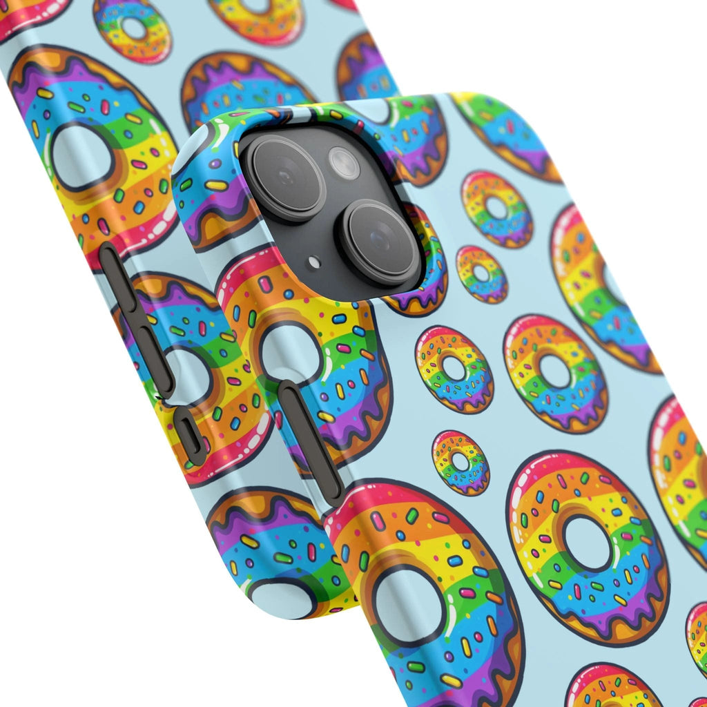 Bespattered Facade Rainbow Sprinkle Donut Snap Case by Bespattered Facade