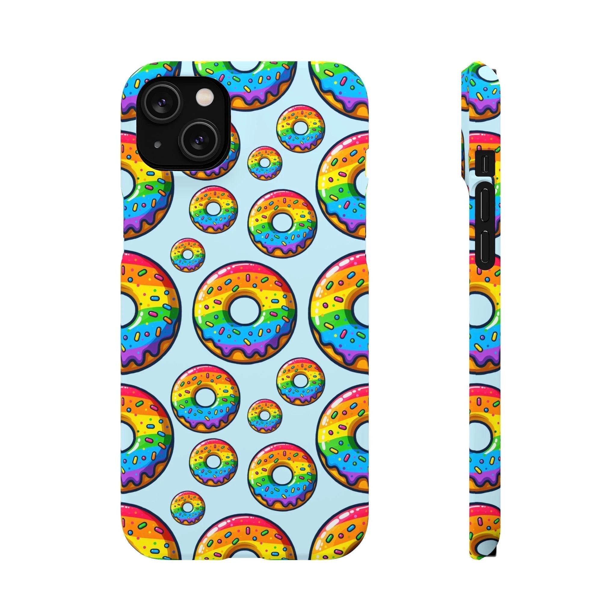 Bespattered Facade Rainbow Sprinkle Donut Snap Case by Bespattered Facade