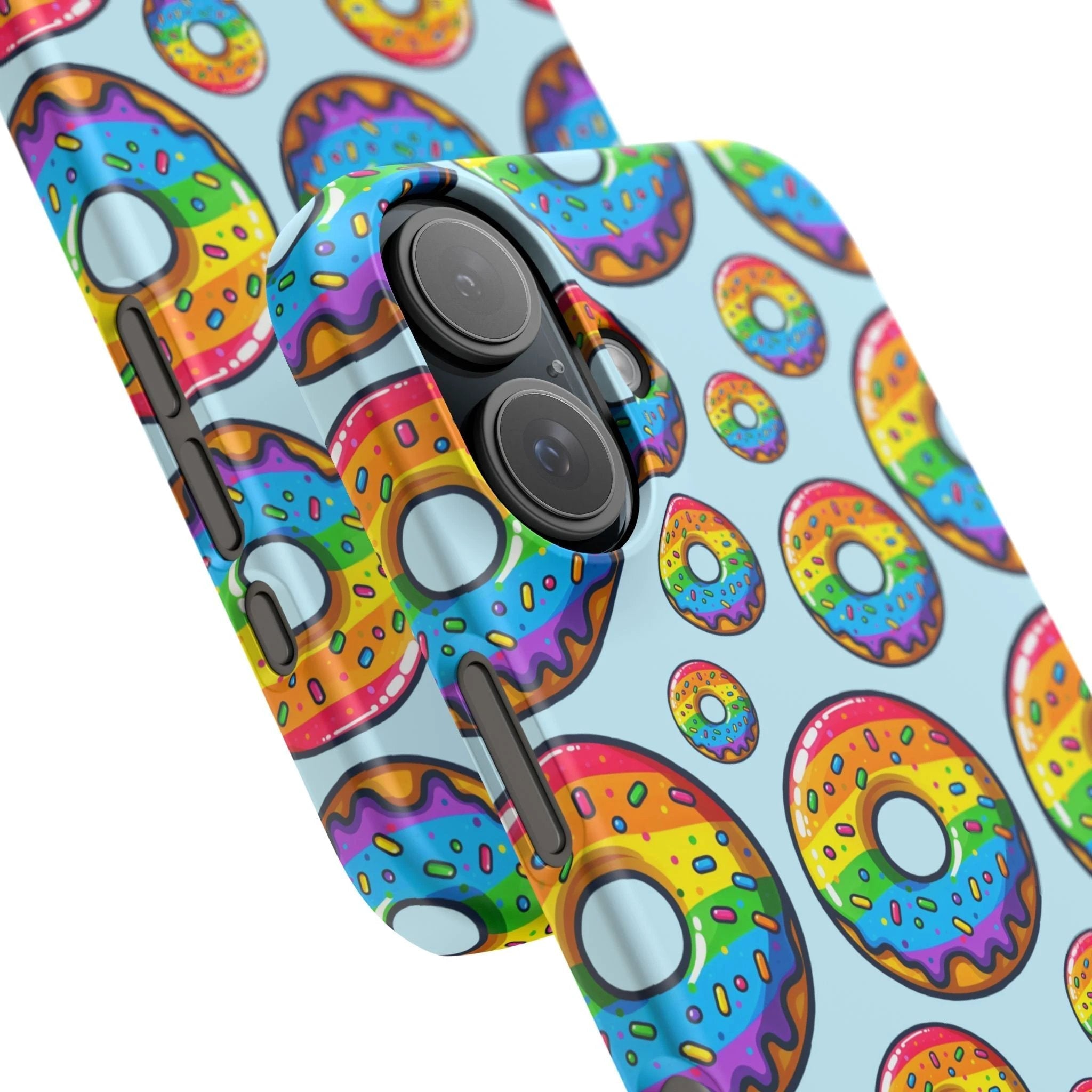 Bespattered Facade Rainbow Sprinkle Donut Snap Case by Bespattered Facade