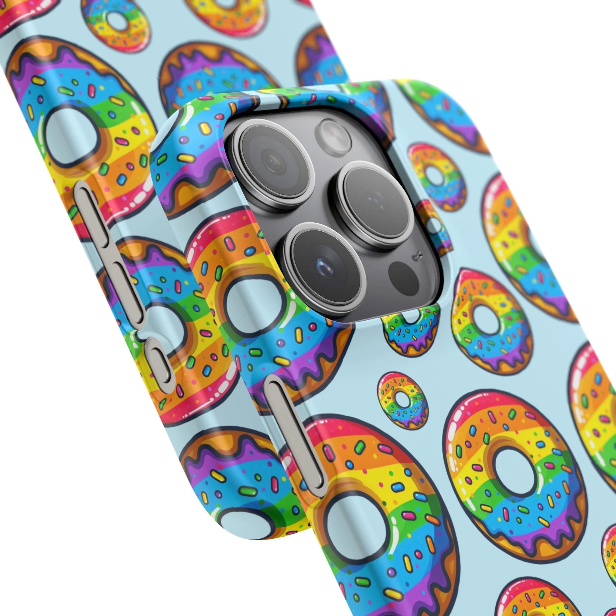 Bespattered Facade Rainbow Sprinkle Donut Snap Case by Bespattered Facade