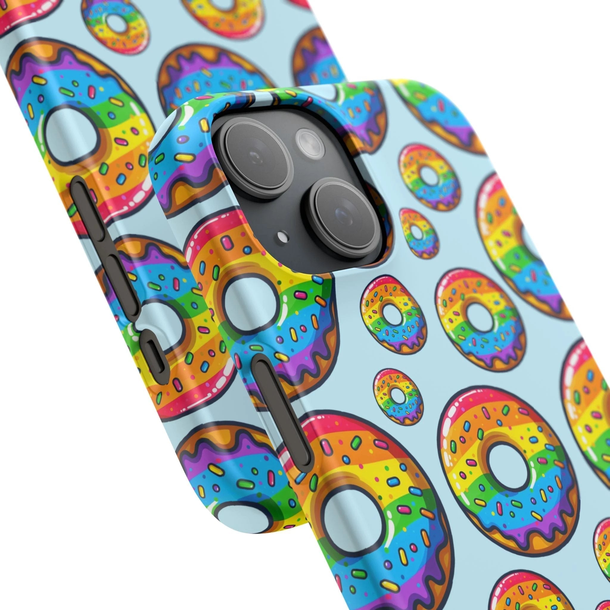 Bespattered Facade Rainbow Sprinkle Donut Snap Case by Bespattered Facade