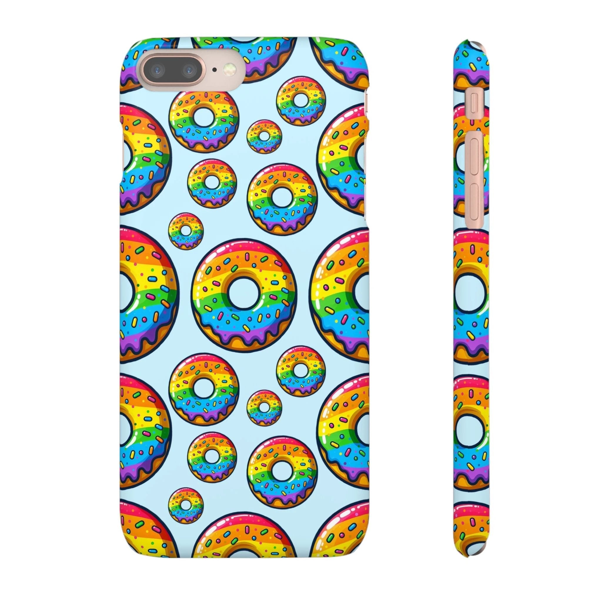 Bespattered Facade Rainbow Sprinkle Donut Snap Case by Bespattered Facade