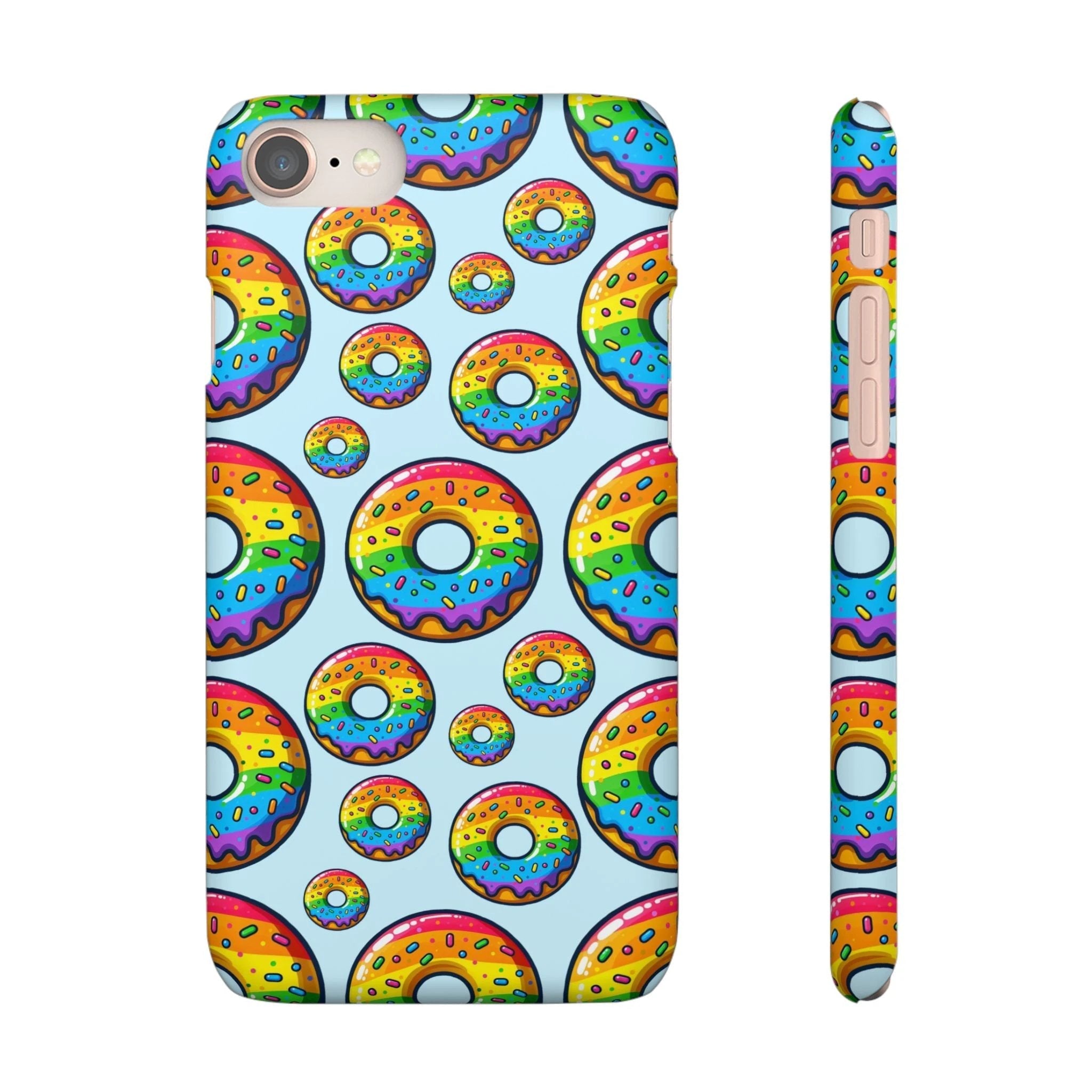 Bespattered Facade Rainbow Sprinkle Donut Snap Case by Bespattered Facade