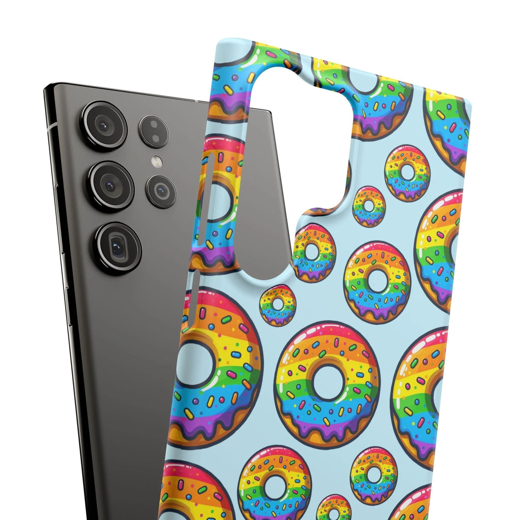 Bespattered Facade Rainbow Sprinkle Donut Snap Case by Bespattered Facade