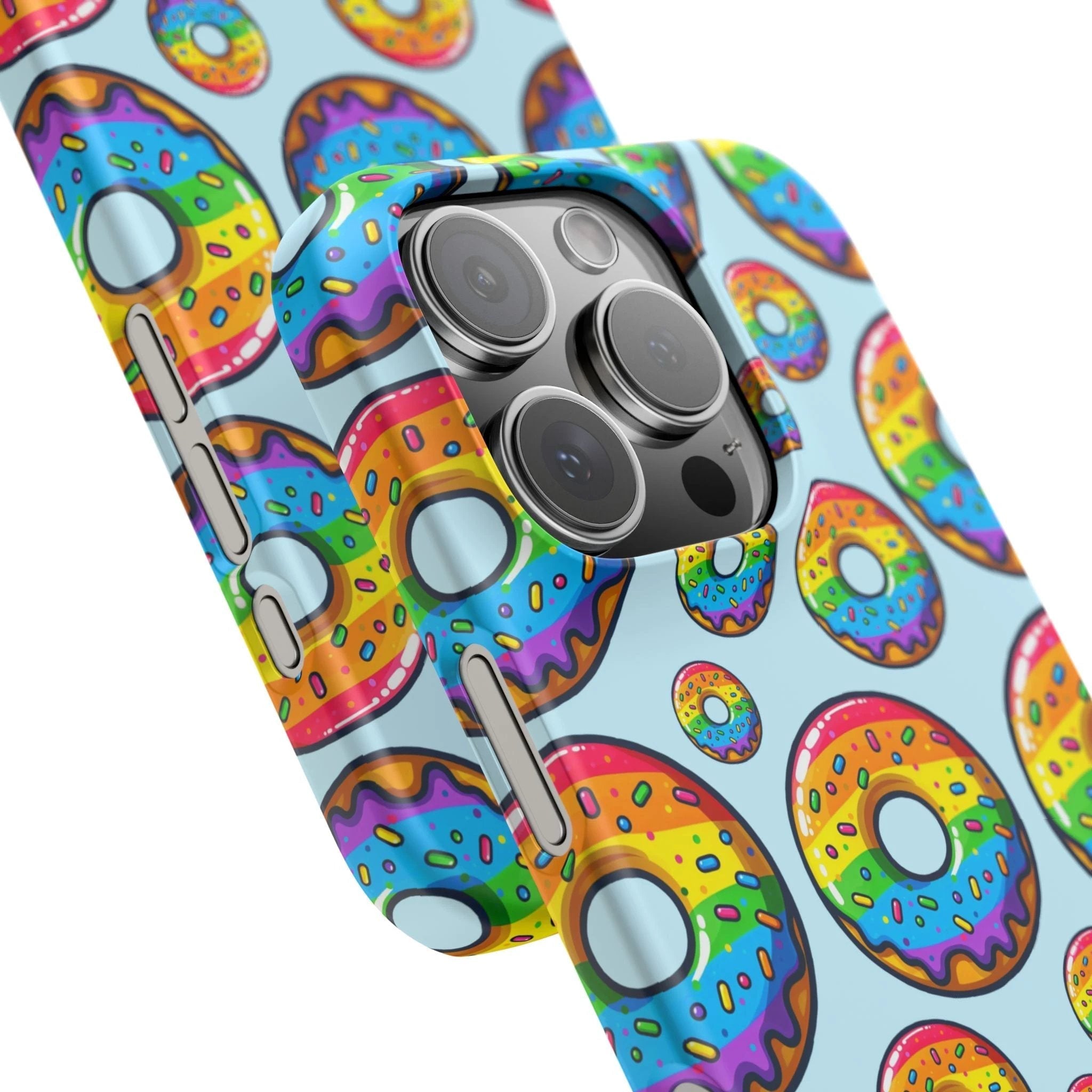 Bespattered Facade Rainbow Sprinkle Donut Snap Case by Bespattered Facade
